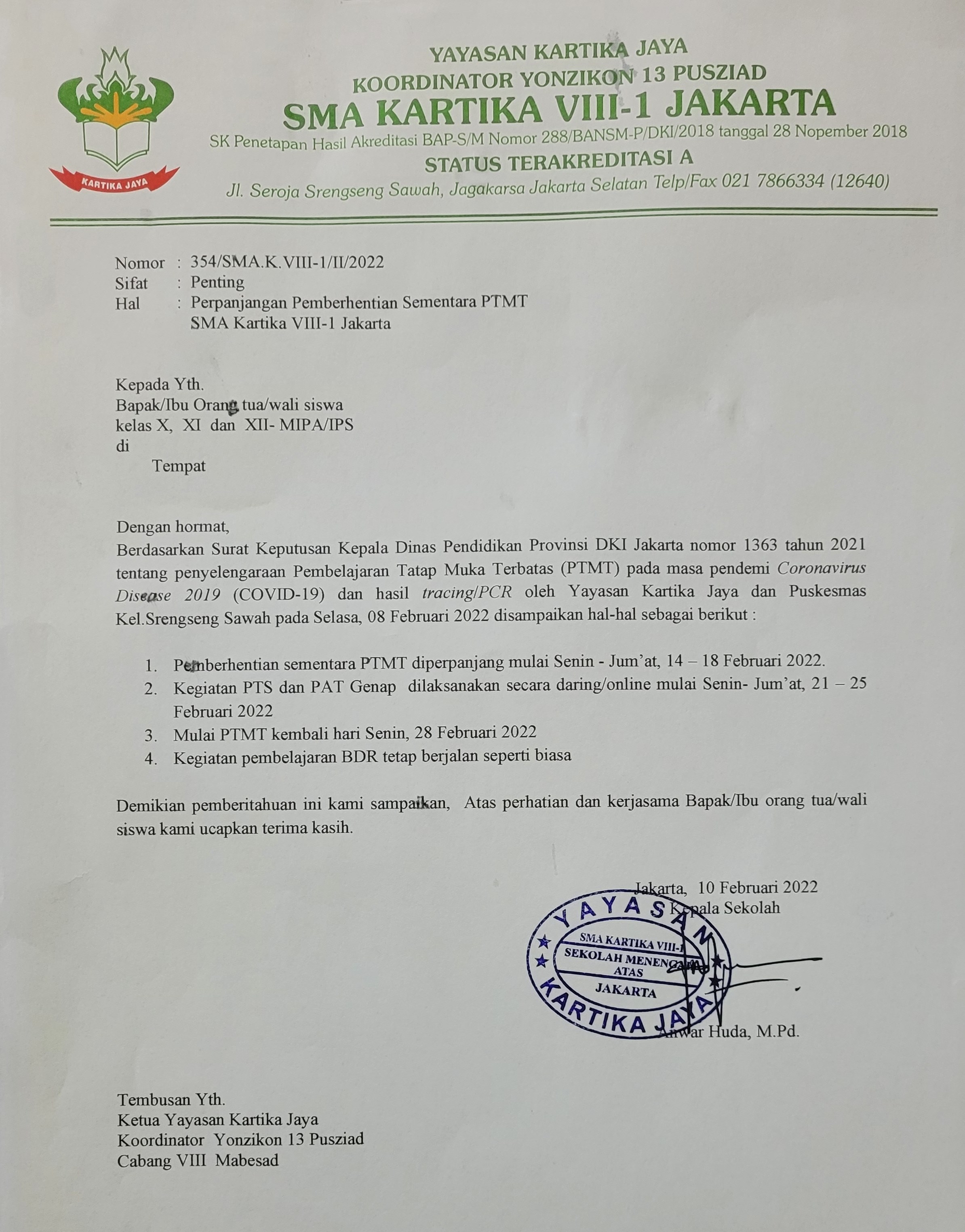 Perpanjangan PTM
