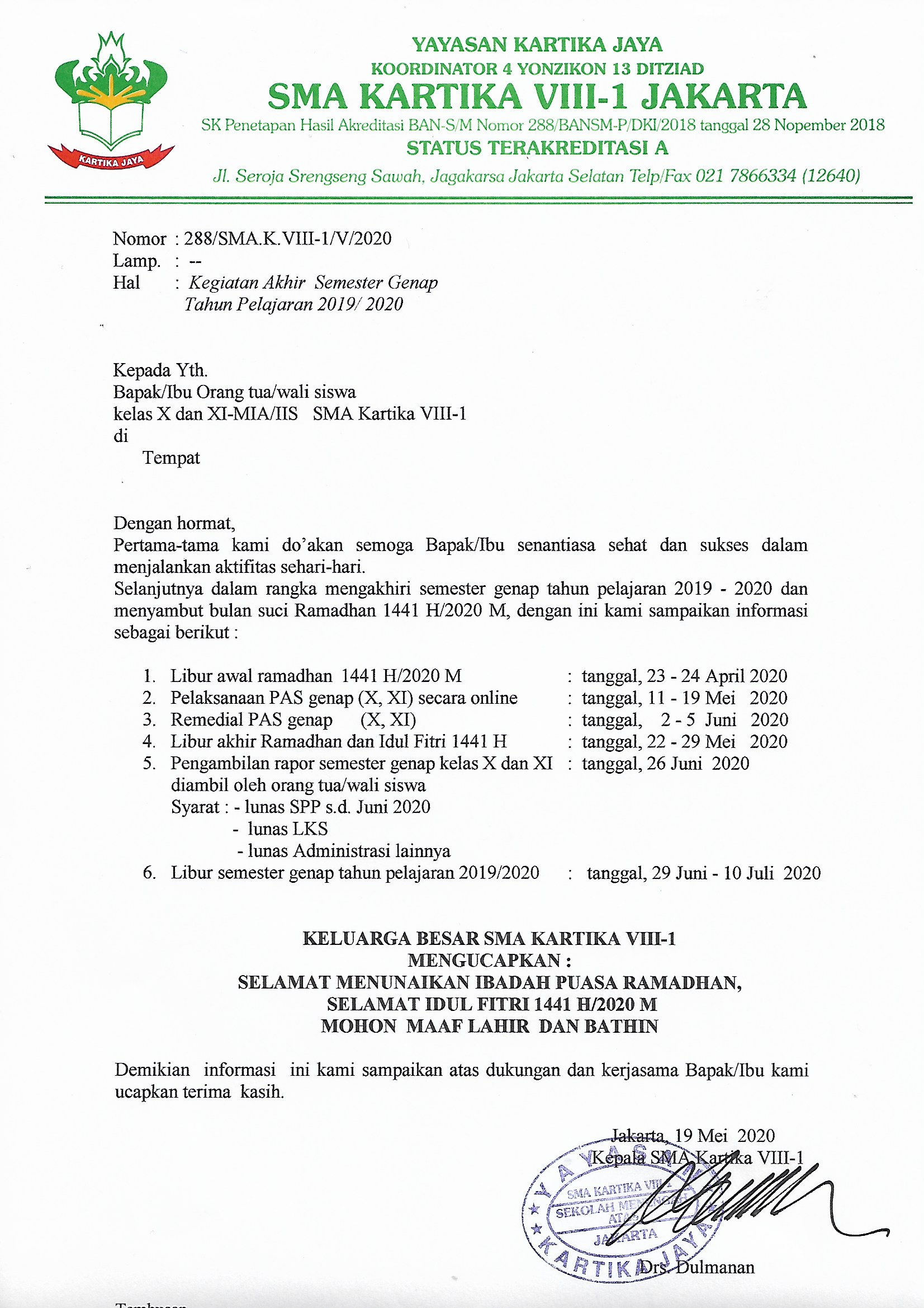 edaran libur ramadhan