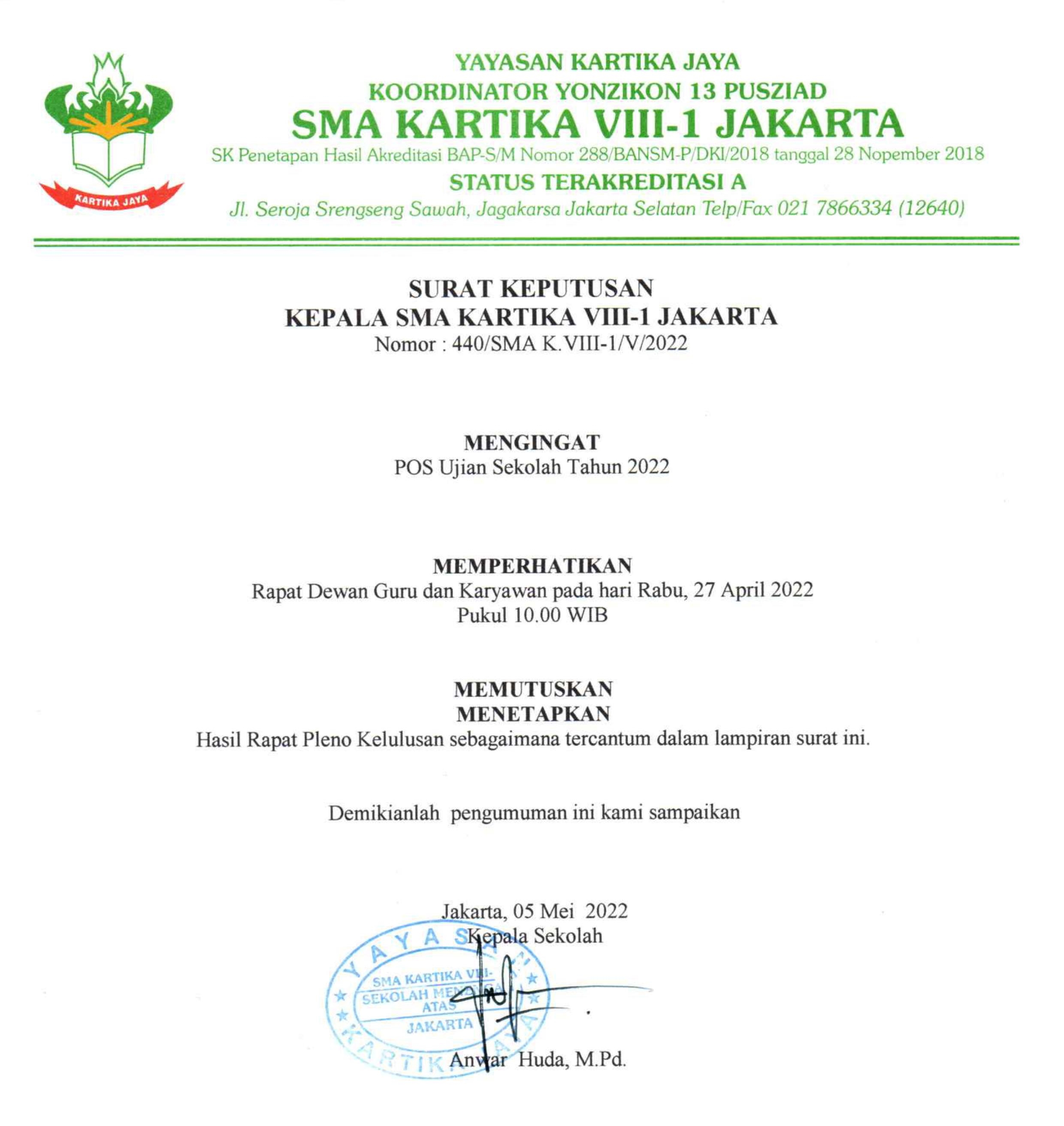 SK KELULUSAN 2022