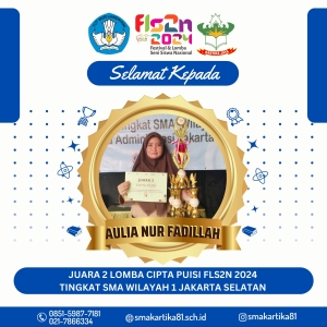 JUARA 2 LOMBA CIPTA PUISI FLS2N 2024 - AULIA NUR FADILLAH